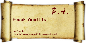 Podek Armilla névjegykártya